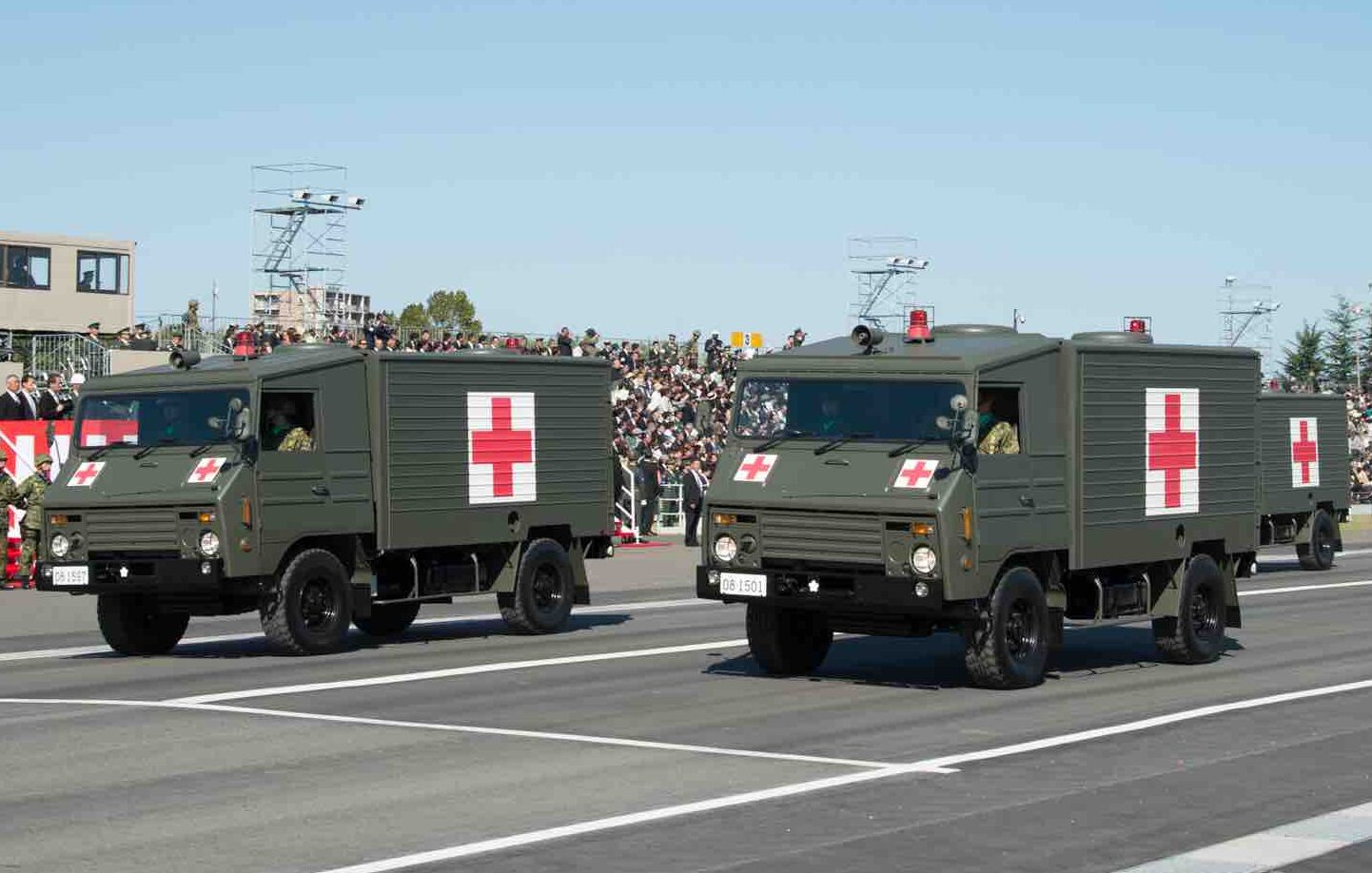 Japanese Army's ambulance trucks