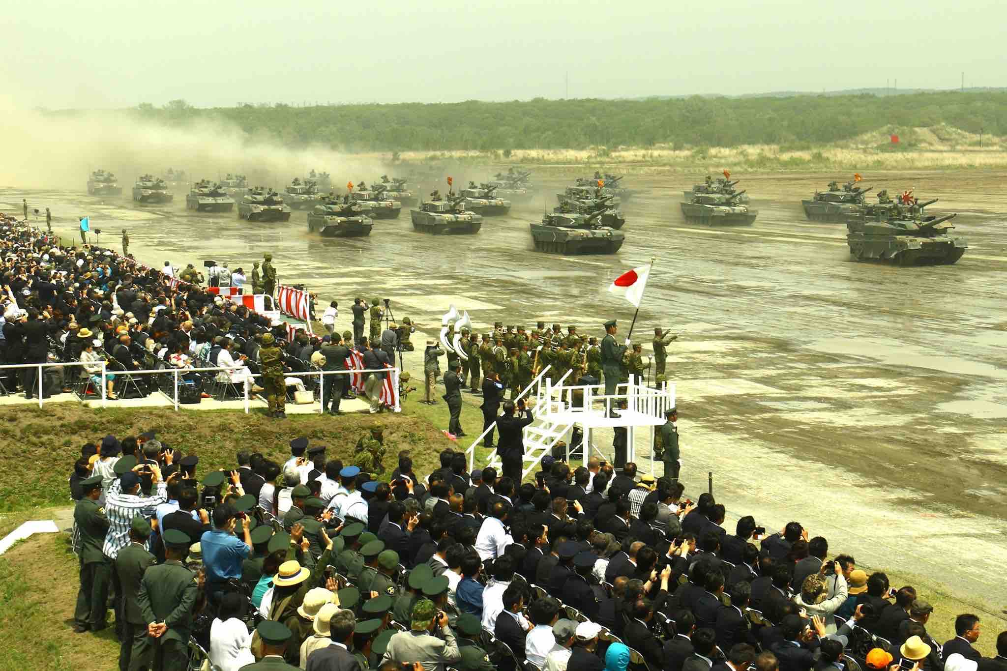 Japanese tanks during a parade