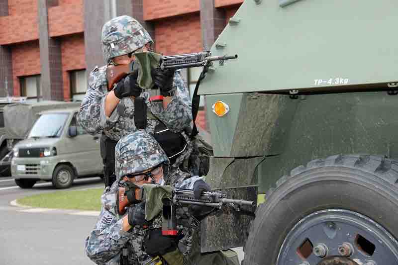 Japanese air-force base security units