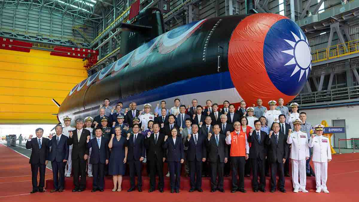 a ceremony celebrating Taiwan's submarine