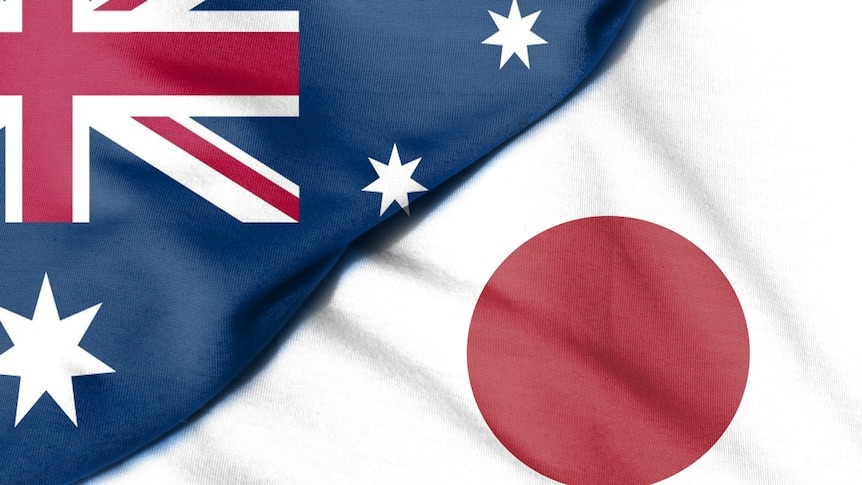flags of Japan and Australia
