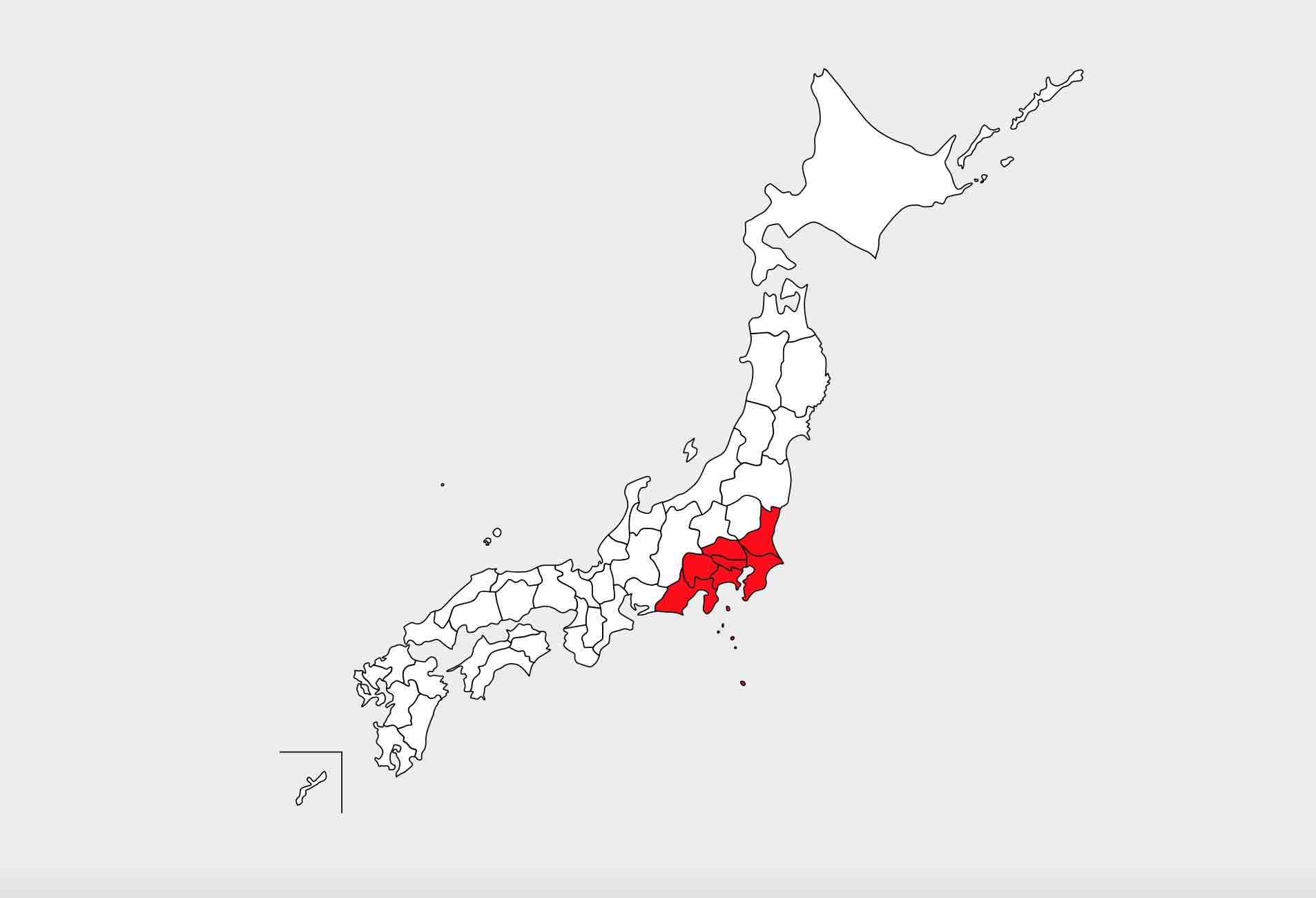 Responsible area of JGSDF's 1st Division