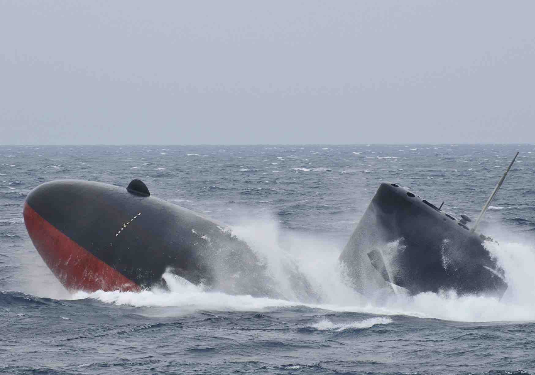 Japanese submarine surfacing