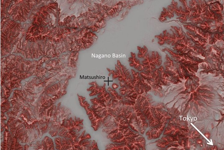 topography of Nagano Prefecture